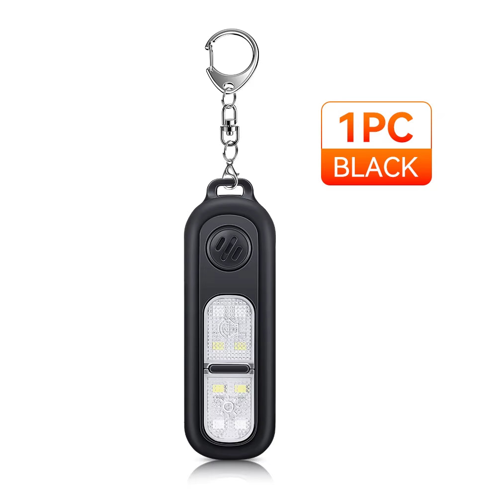 130 Db Loud Keychain Alarm Self Defense Alarm for Girl Women Security Protect Alarm SOS Emergency Safety Alert Device