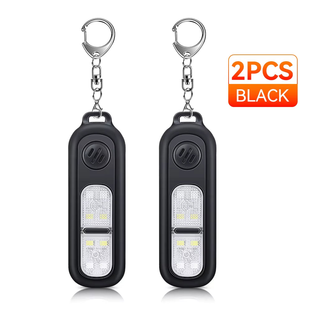 130 Db Loud Keychain Alarm Self Defense Alarm for Girl Women Security Protect Alarm SOS Emergency Safety Alert Device